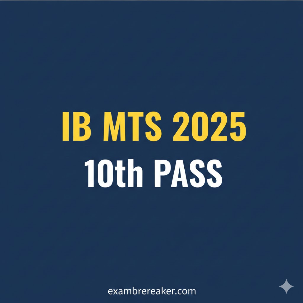 IB MTS Bharti 2025 Notification banner
